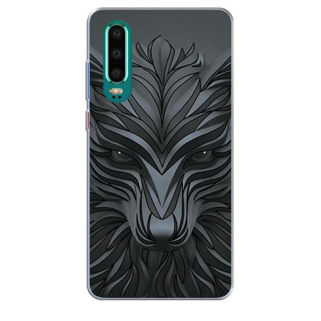 Coque Huawei 3D Loup Noir Sk-58153-0