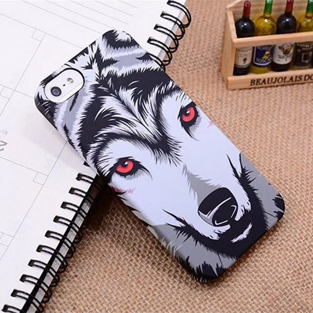 Coque Iphone Lumineuse Loup Sk-43180-1