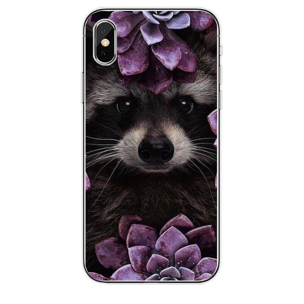 Coque Iphone Raton Laveur Fleuri Sk-33364-0