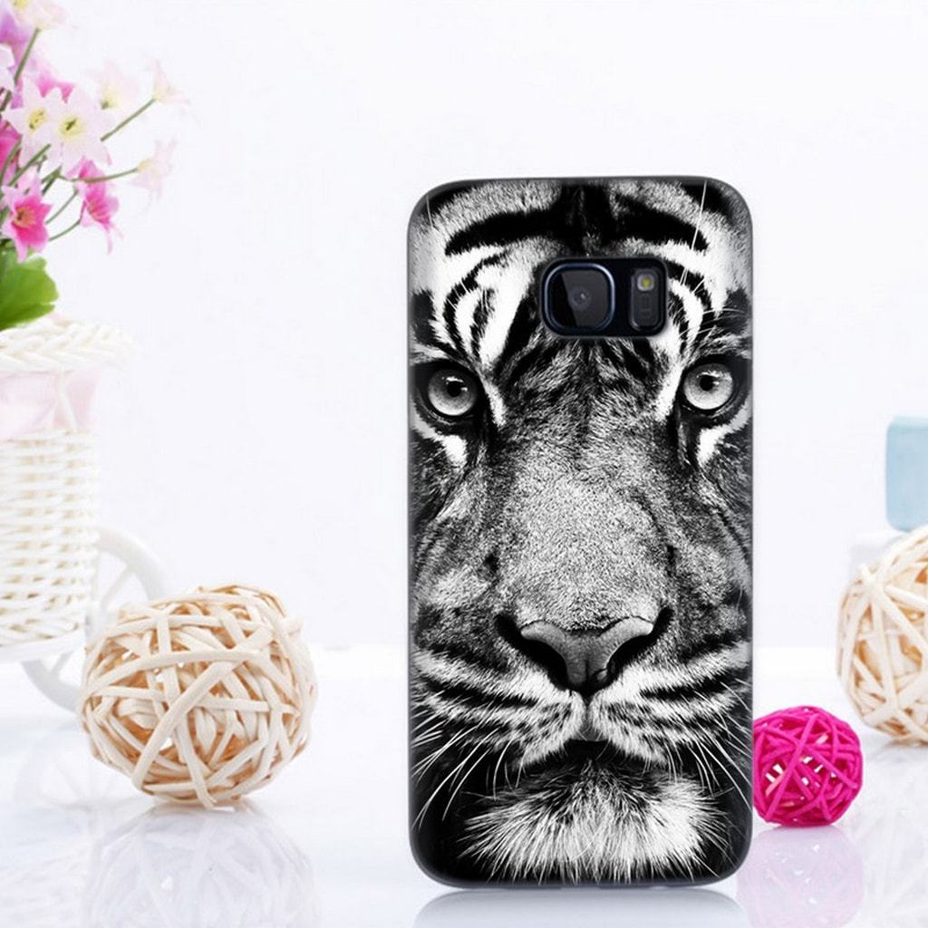 Coque Samsung Tigre Noir - Blanc Sk-21313-1