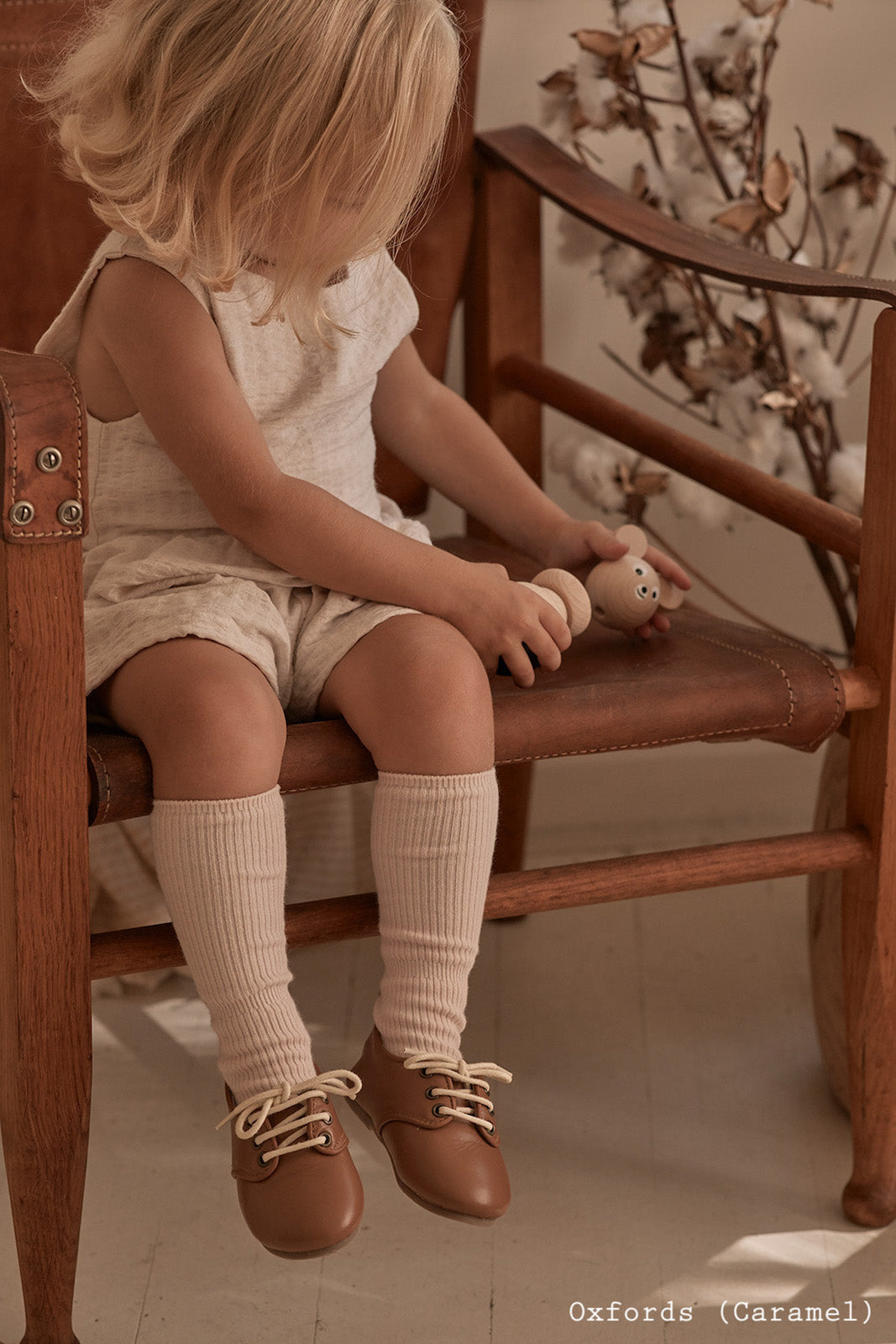 Stylish leather shoes for little children and toddlers