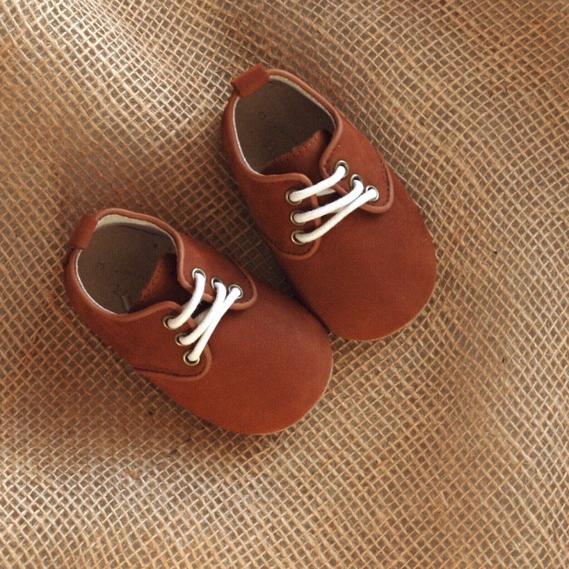 walnut baby shoes