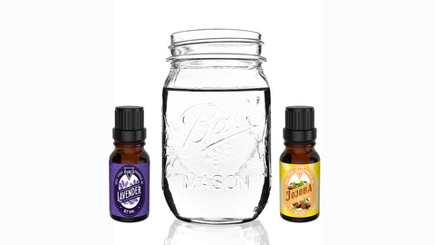 jojoba oil and lavender essential oil