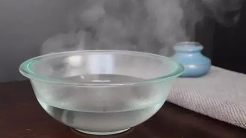 bowl of hot water