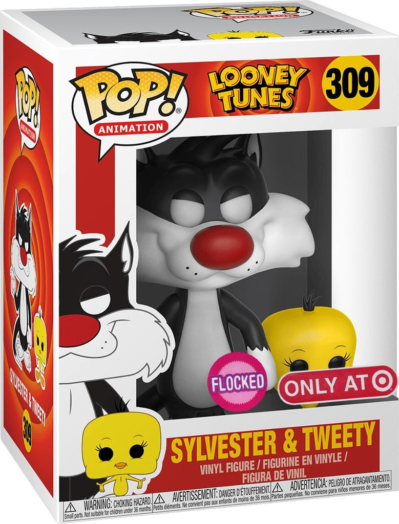 sylvester and tweety funko pop flocked