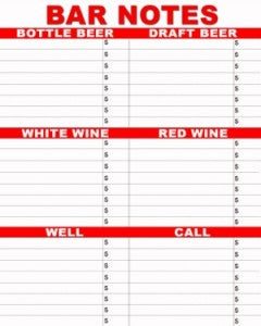Bar Notes Template