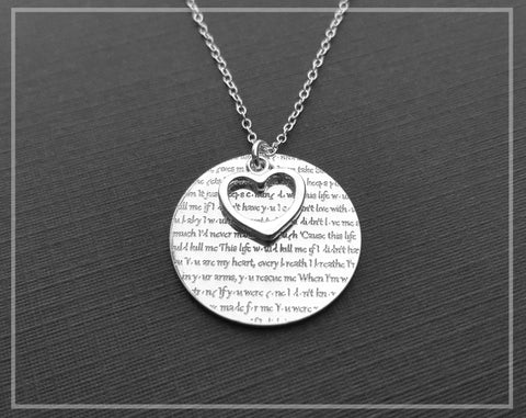 words of love necklace