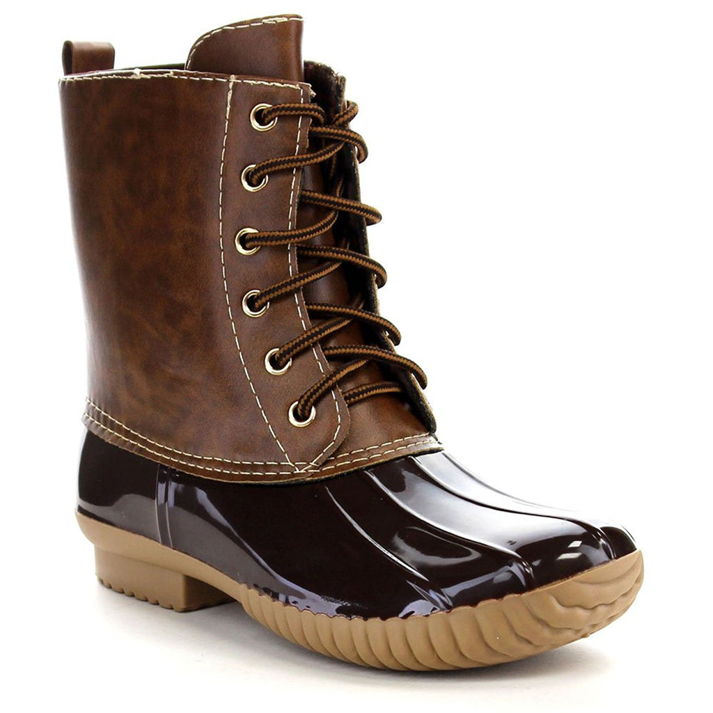 women's lace up duck boots