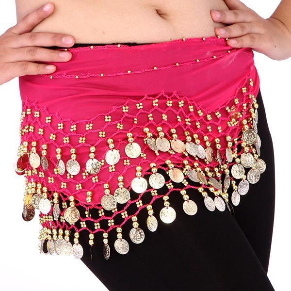 women belly dance dancing 3 rows hip skirt scarf wrap belt hipsc