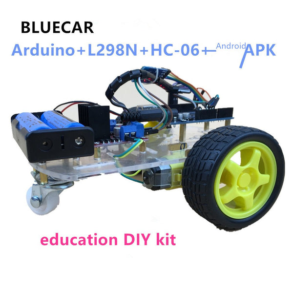 BLUE CAR Arduino uno+L298N+hc-06+Android APK DIY KIT for ...
