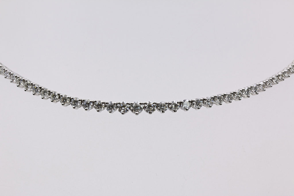 black diamond eternity necklace