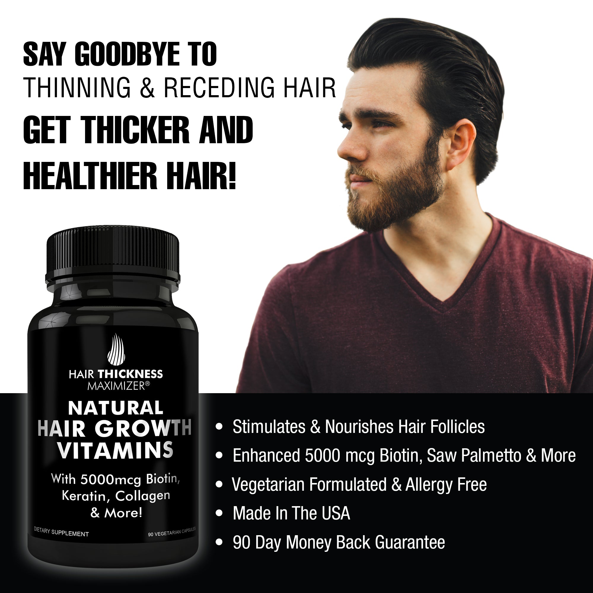 Natural Hair  Growth  Vitamins For Stronger Thicker  Hair  