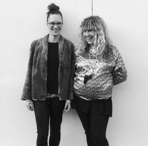 Beck and Hannah (pregnant) at one of our first exhibitions!