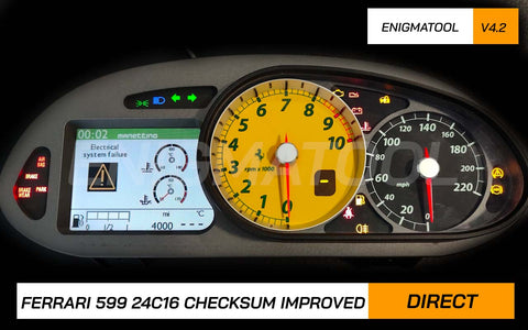 ferrari 599 instrument cluster with eeprom 24c16 you can program with enigmatool