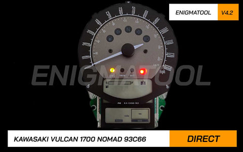 KAWASAKI VULCAN 1700 NOMAD speedometer eeprom 93C66 programming with Enigmatool 