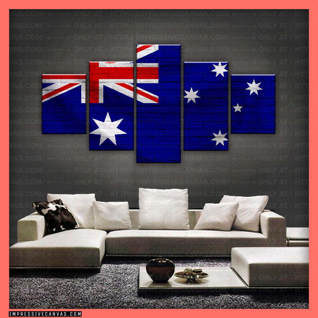 Hd Printed Limited Edition Australian Australia Flag Canvas