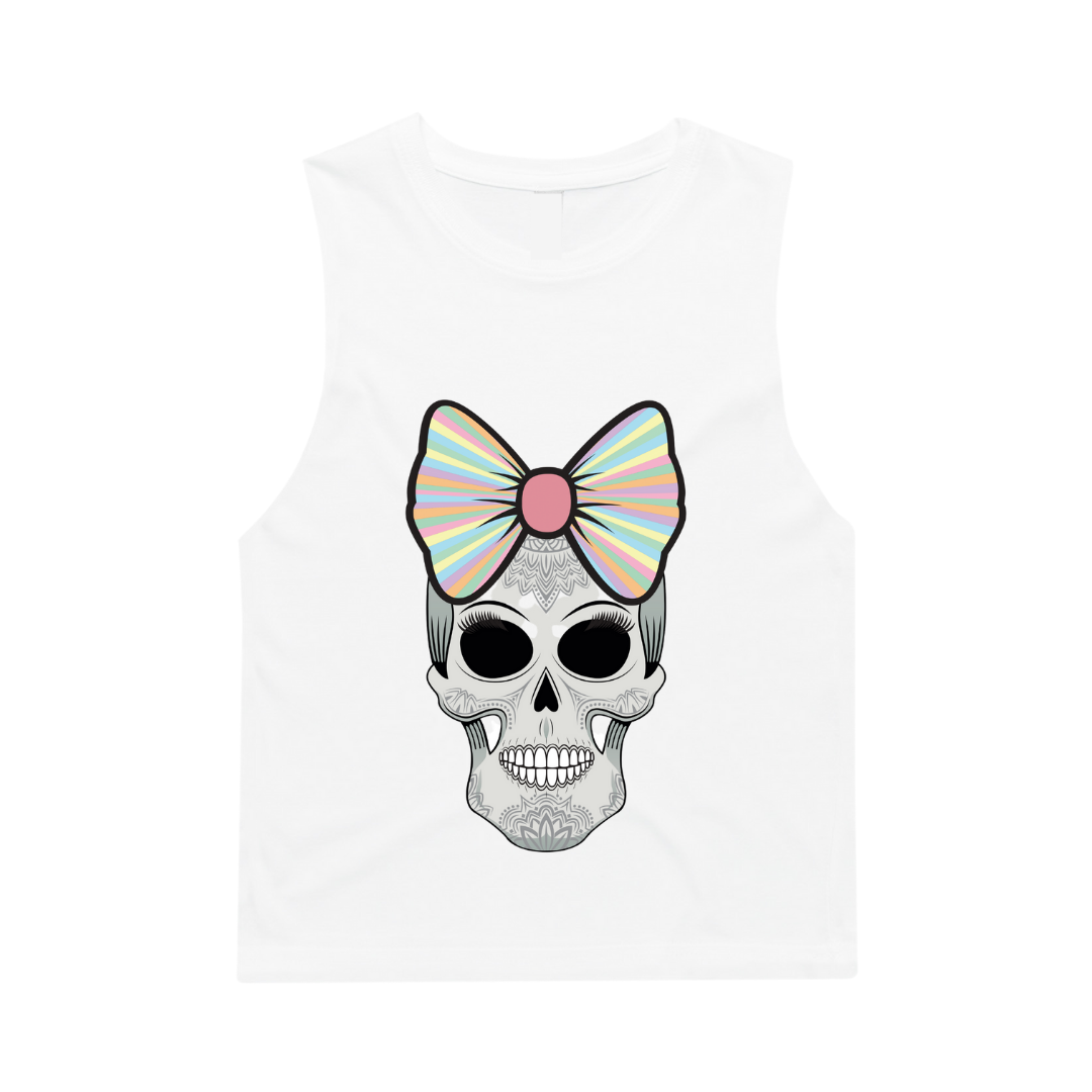 MLW By Design - Candy Skull Tank | White or Black | My Little Wardrobe ...