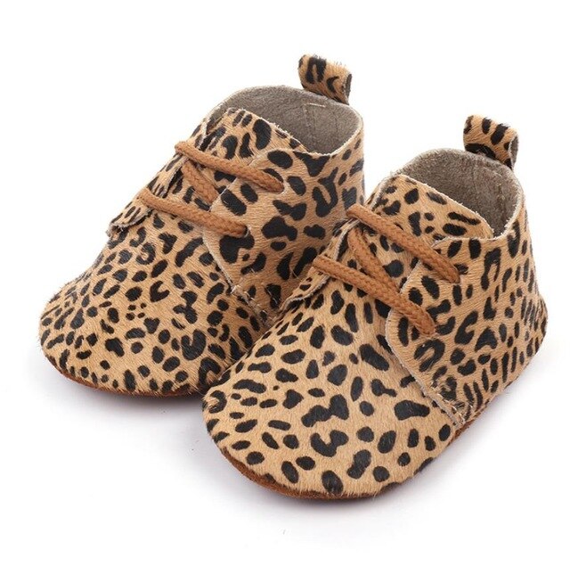 leopard print infant shoes
