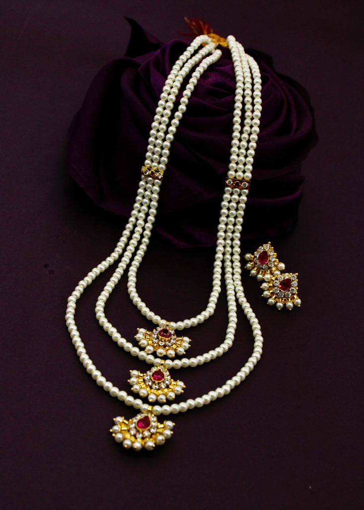 kundan silver set