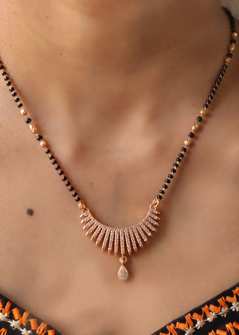 rose gold mangalsutra price