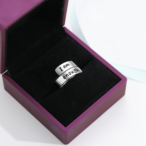 Thick Wrap 'I Am Enough' Ring