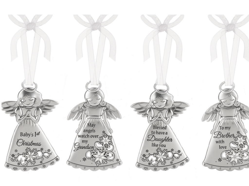 silver angel ornament gifts