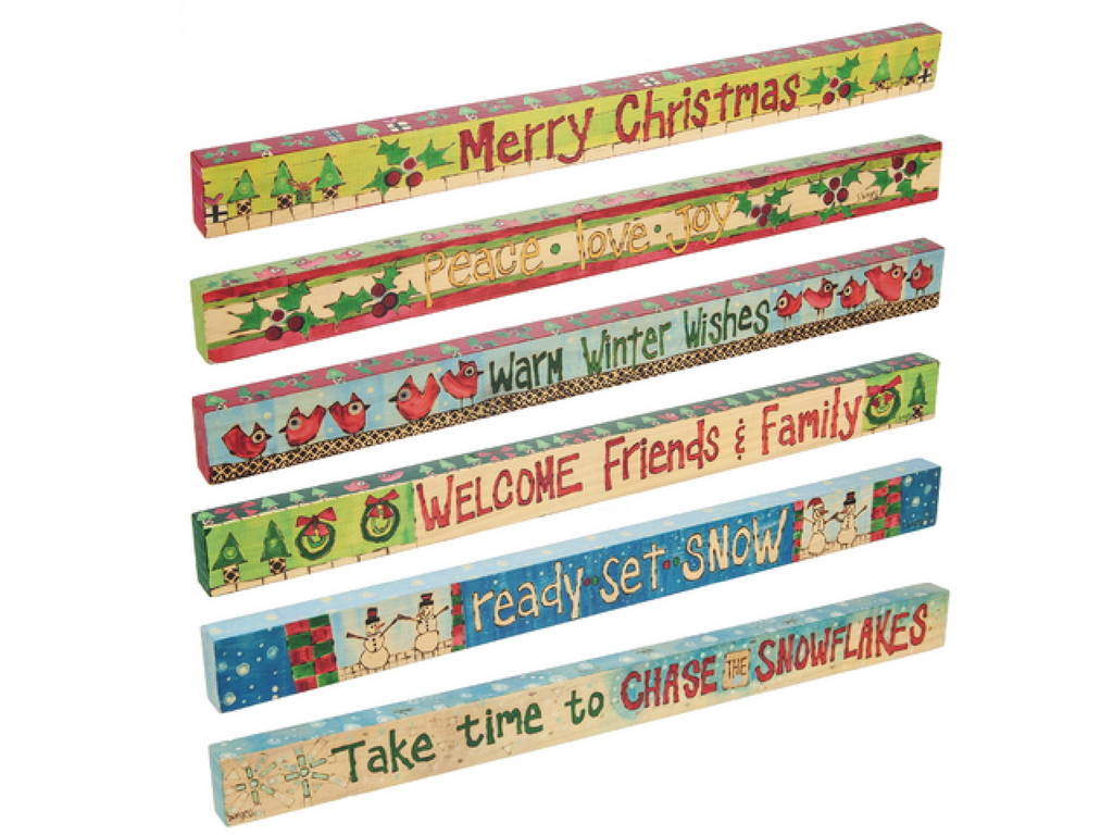 colorful christmas signs