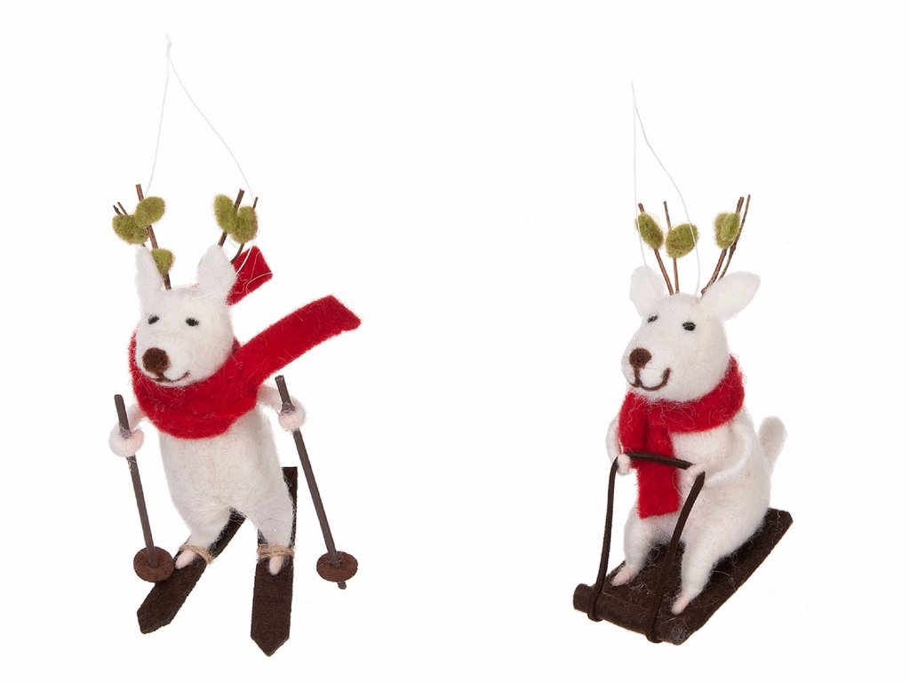 skiing reindeer