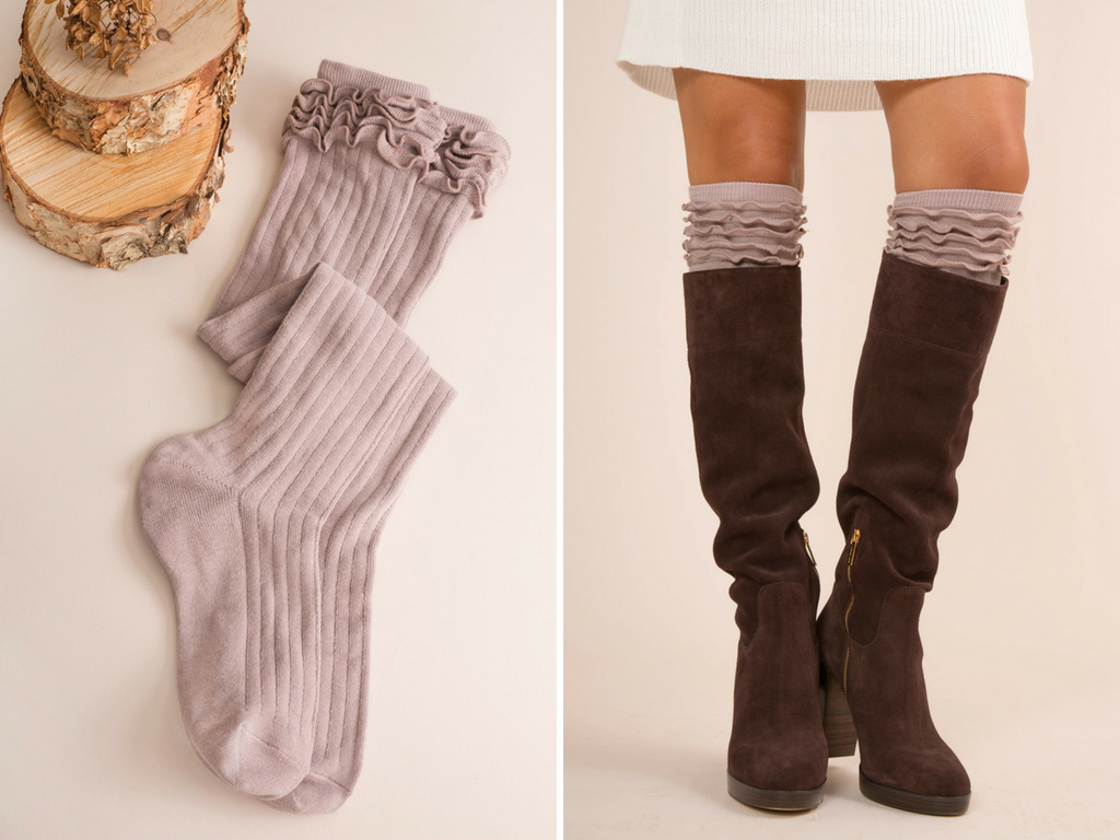 Ruffle Boot Socks