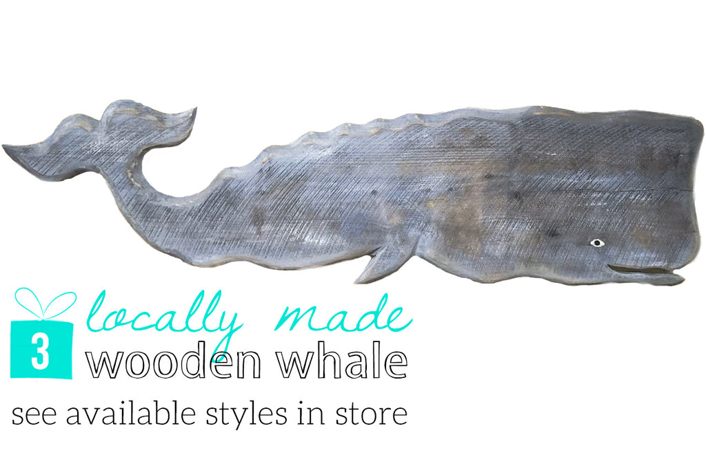 3 Locally Made Wooden Whale