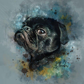PAWSS - Waercolor Pet Portrait Dog Art | Contemporary Neutral