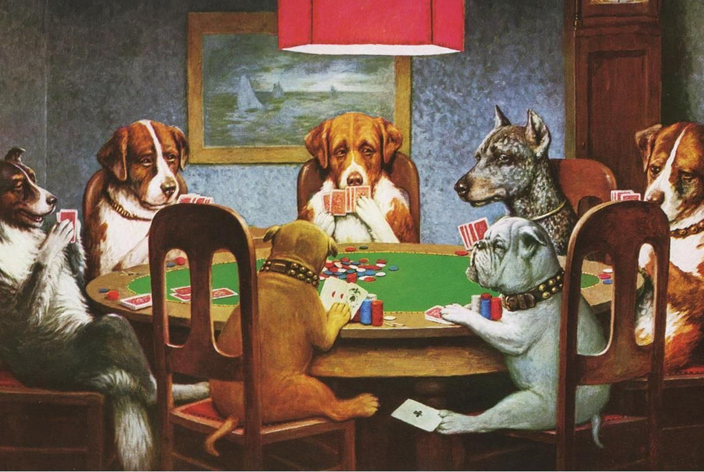 dog poker painting