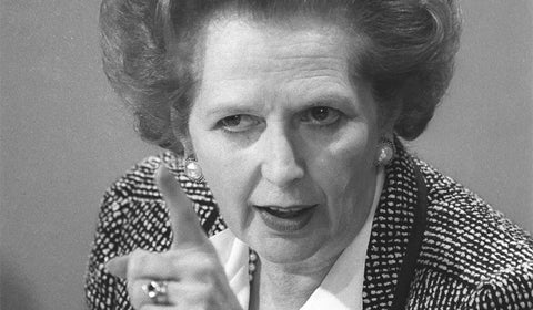 Margaret Thatcher Finger Pointing Lecturing