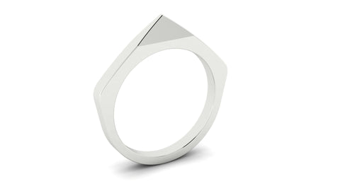 Single Point Self Defense Ring in White Gold from Defender Ring