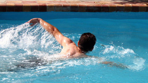 Male Swimmer Improving Cardio for Safety