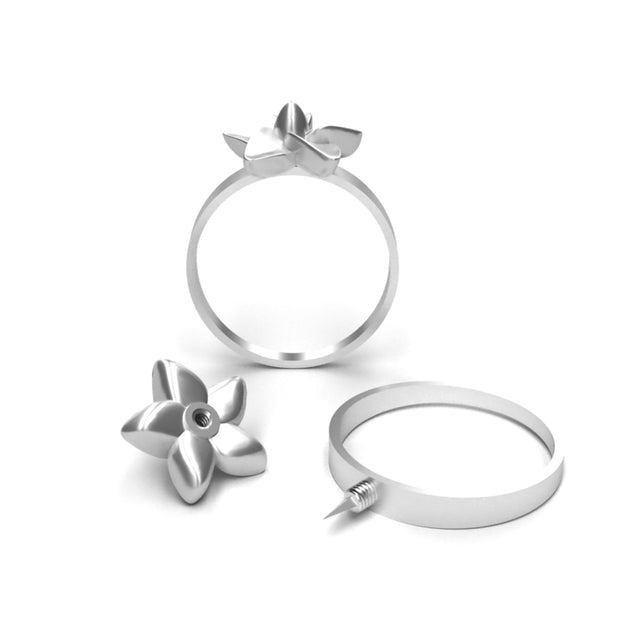 Plumeria Defender Ring Self Defense Ring Jewelry