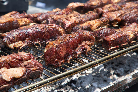 Tira de asado on the grill