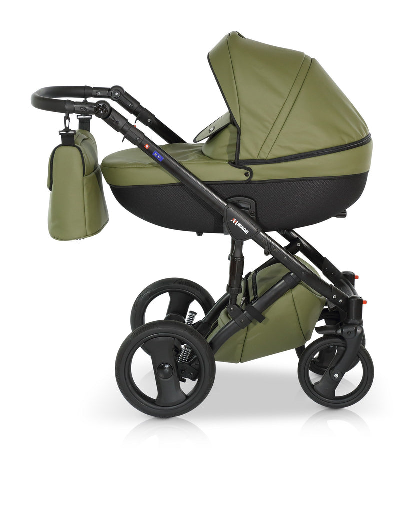 khaki green pram