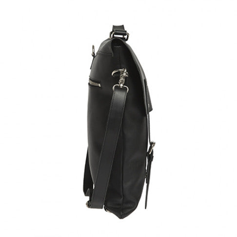 Enter Accessories Messenger Tote All Leather Black – lifestyleclothing.com