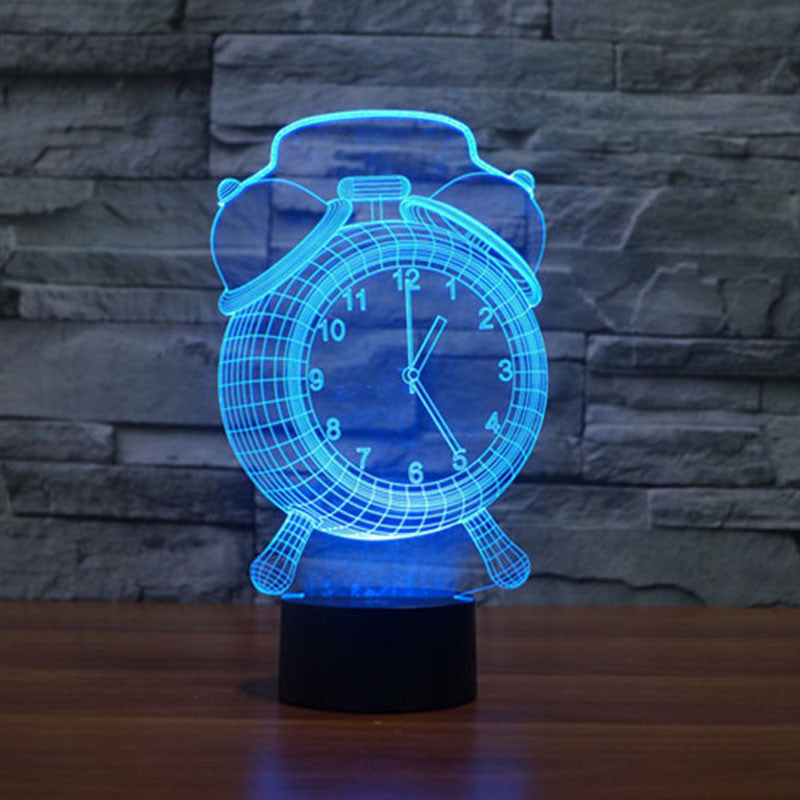 3d clock with leds cutout one piece