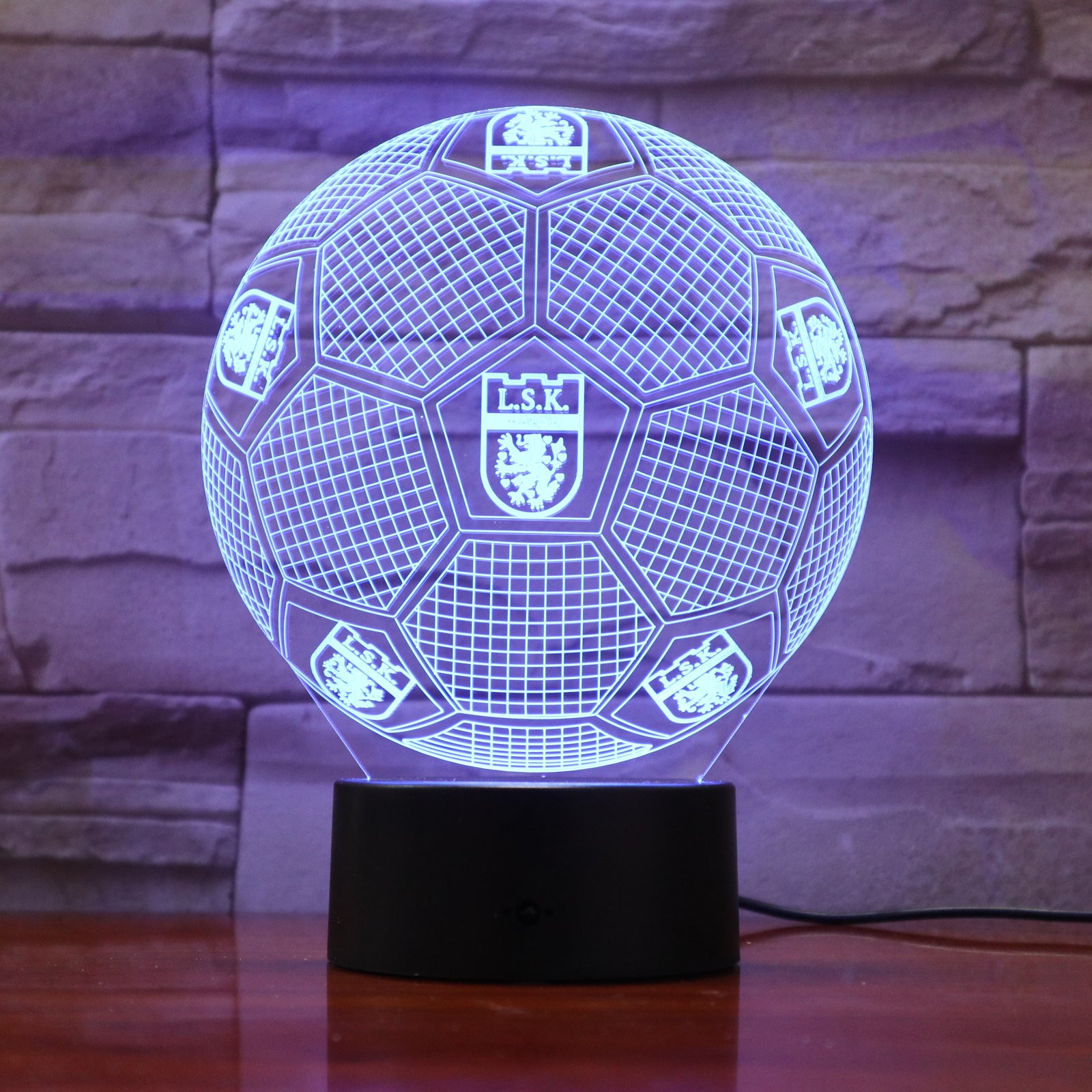 Football 4 - 3D Optical Illusion LED Lamp Hologram – The 3D Lamp®