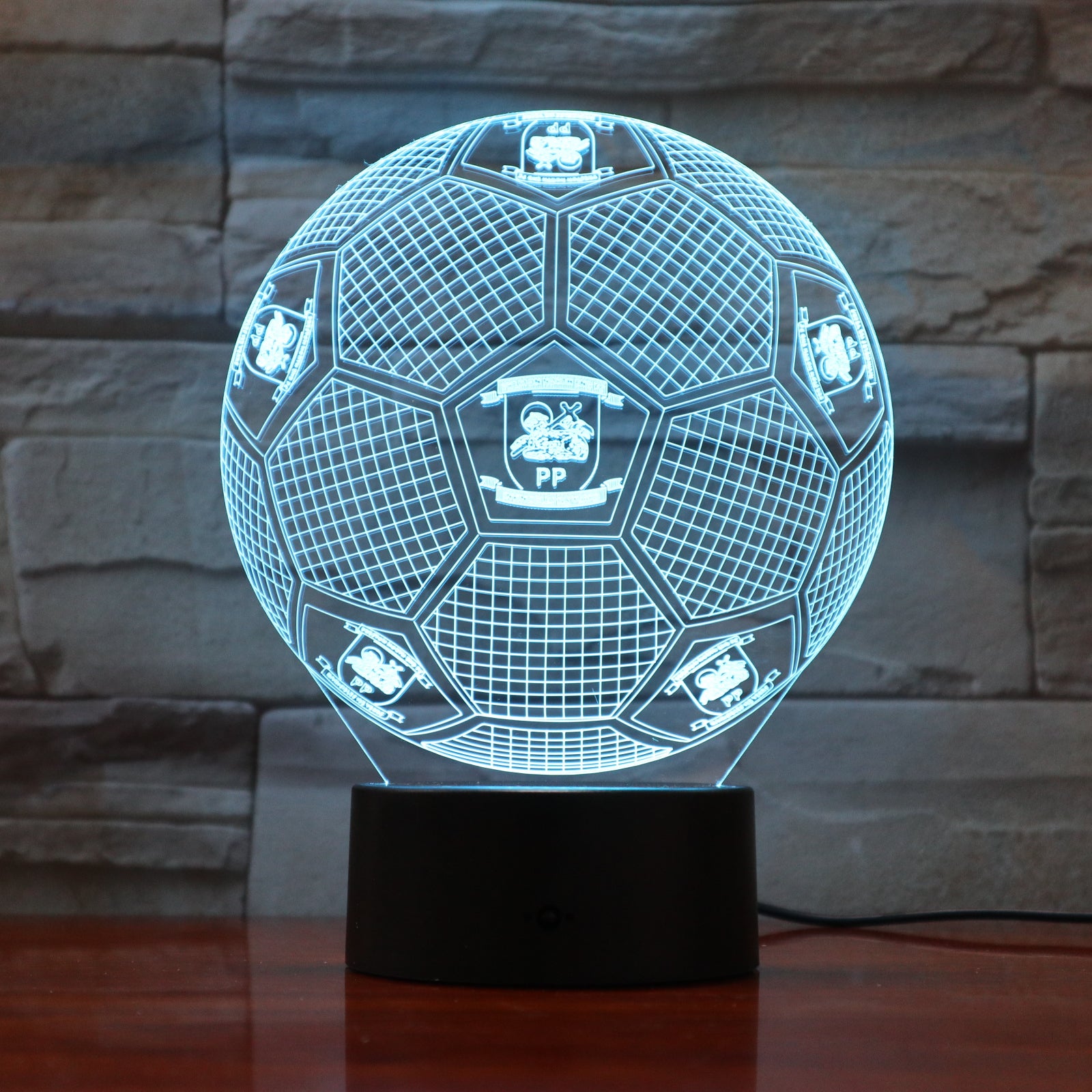 Football 2 - 3D Optical Illusion LED Lamp Hologram – The 3D Lamp®