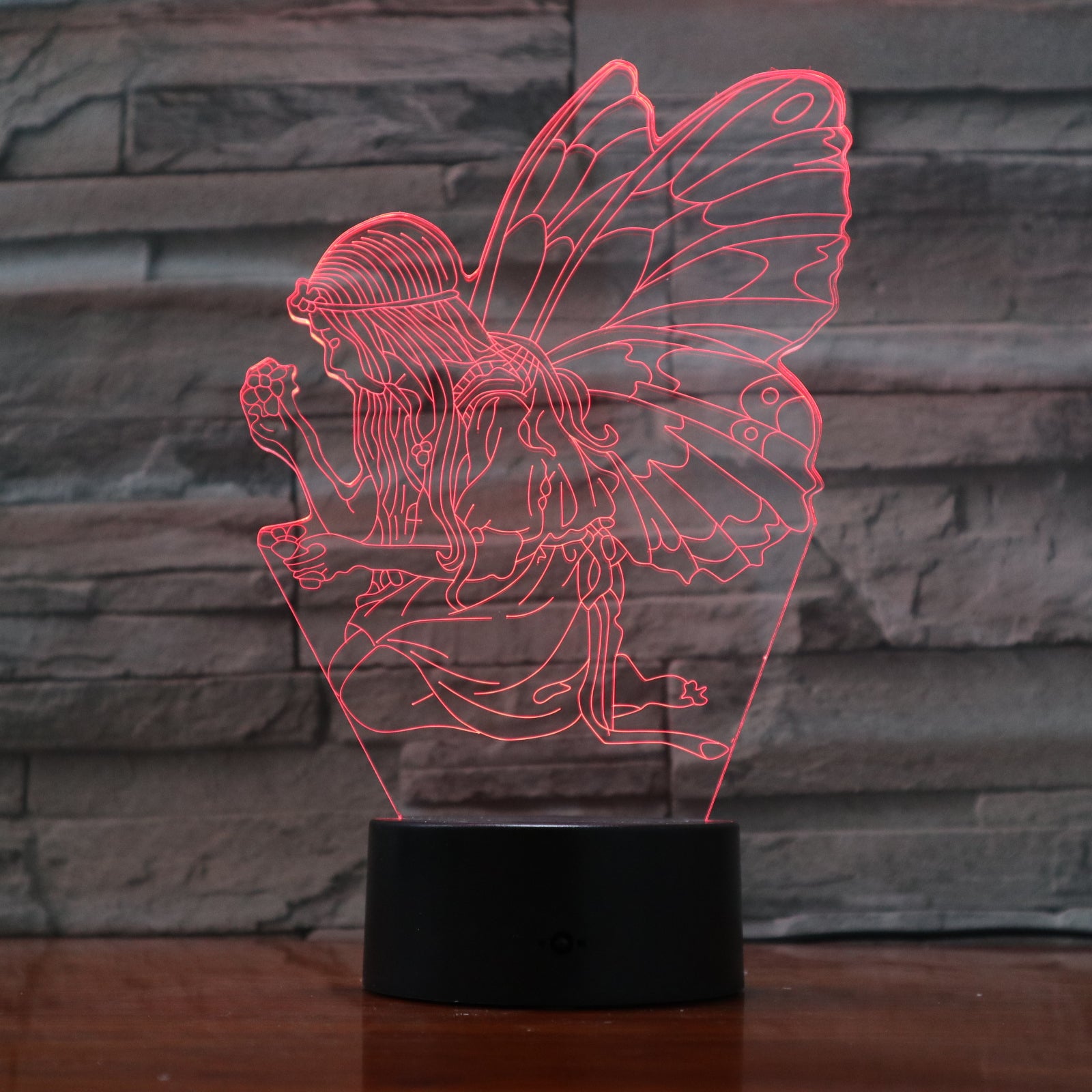 Download Butterfly Girl 3d Optical Illusion Led Lamp Hologram The 3d Lamp