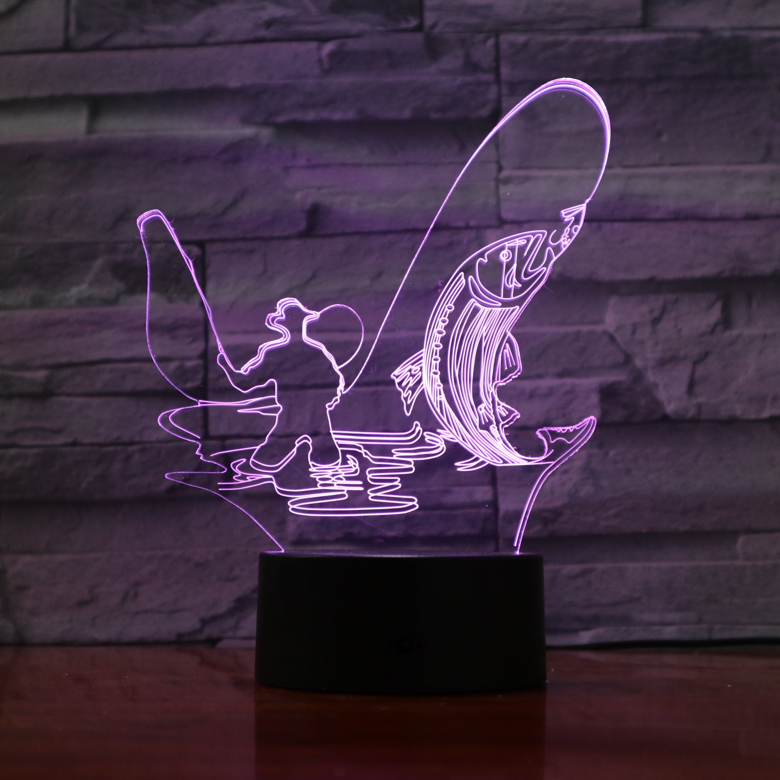 Fisher 3D Optical Illusion LED Lamp Hologram The 3D Lamp®