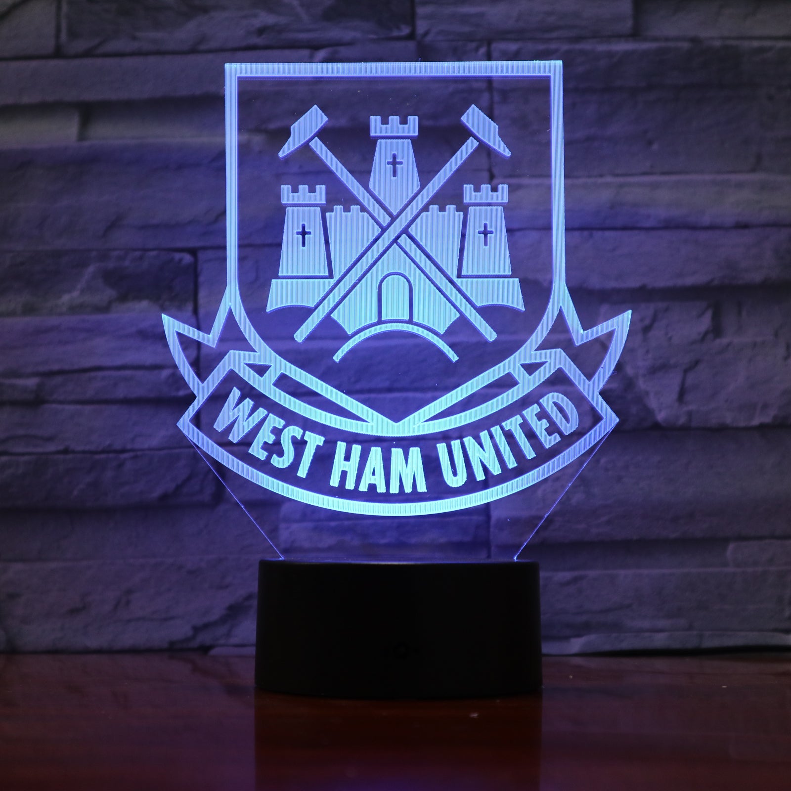 West Ham FC - 3D Optical Illusion LED Lamp Hologram