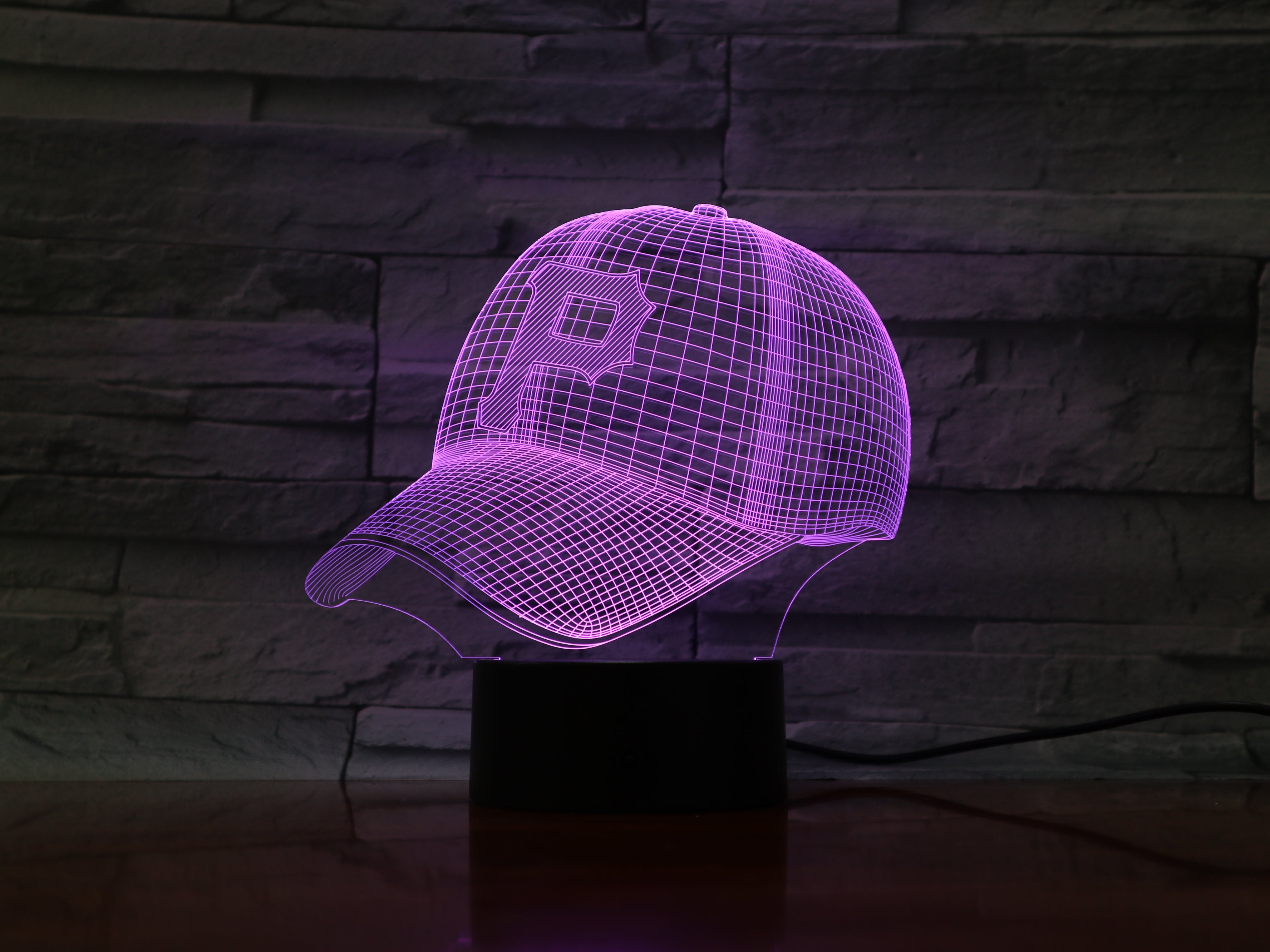 Cap 2 3D Optical Illusion LED Lamp Hologram The 3D Lamp®