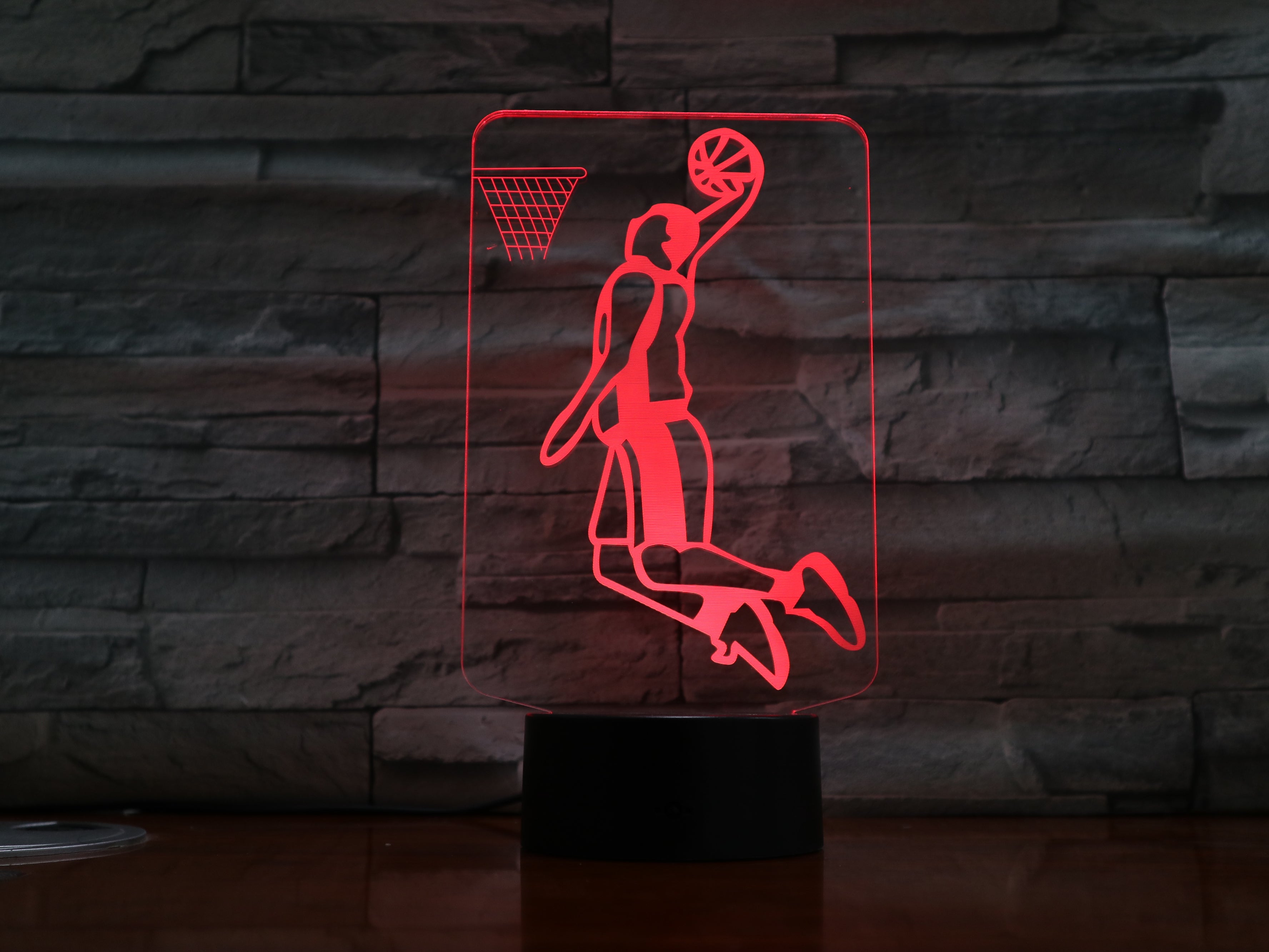 Basketball Player 3d Optical Illusion Led Lamp Hologram The 3d Lamp®