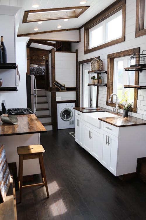 39’ “Mini Mansion” Gooseneck Tiny Home on Wheels by Tiny House Chattanooga
