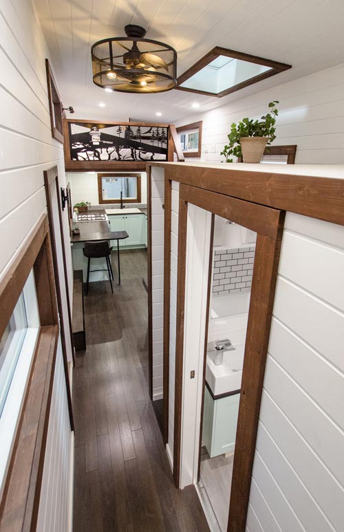 33’ “Starling” Gooseneck Tiny House on Wheels by Rewild Homes