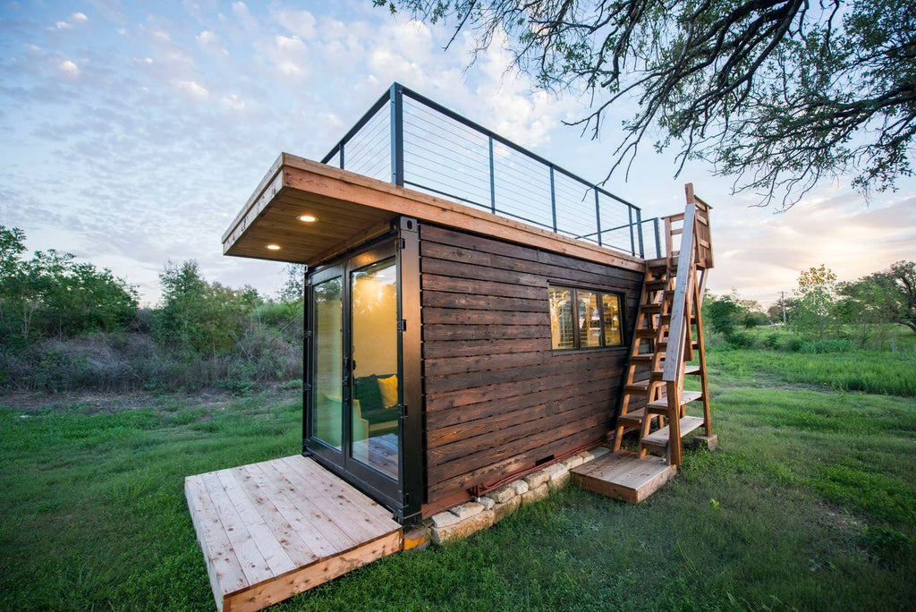 20' "Yellow & Blue" Shipping Container Home by Texas-based CargoHome